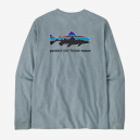 Patagonia pánské tričko, dlouhý rukáv, M's L/S Home Water Trout Responsibili-Tee, Blue - vel. XL