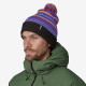 Patagonia čepice Powder Town Beanie - Fitz Roy Stripe Knit - Park Stripe: Purple